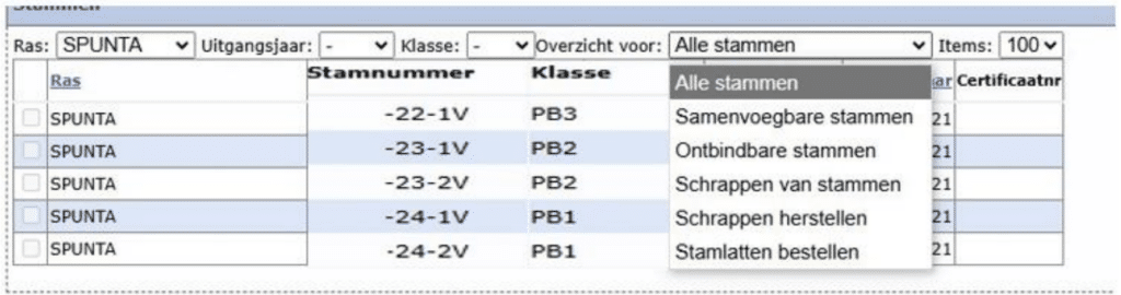 Afbeelding Keuzemenu aangifte aardappelen.